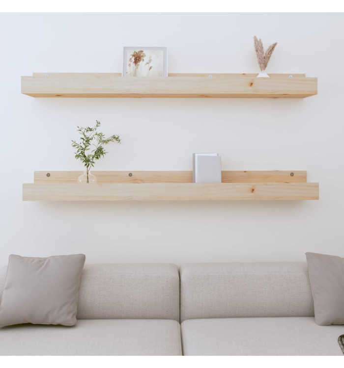 Étagères murales 2 pcs 110x12x9 cm Bois de pin massif | Mobilier & Déco