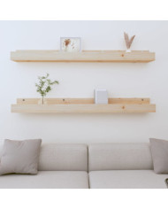 Étagères murales 2 pcs 110x12x9 cm Bois de pin massif | Mobilier & Déco