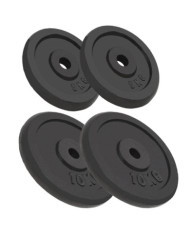 Plaque de poids 4 pcs 2 x 10 kg + 2 x 5 kg Fonte | Mobilier & Déco
