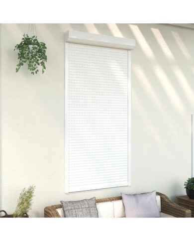 Volet roulant aluminium 110x220 cm blanc | Mobilier & Déco