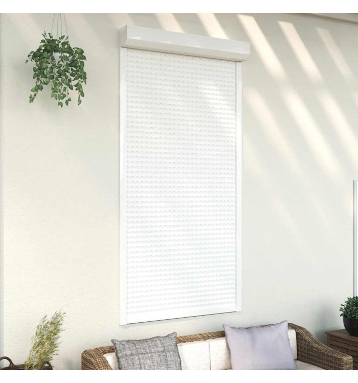 Volet roulant aluminium 110x220 cm blanc | Mobilier & Déco