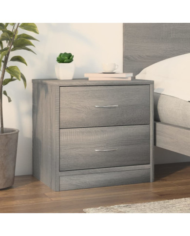 Table de chevet sonoma gris 40x30x40 cm bois d'ingénierie | Mobilier & Déco