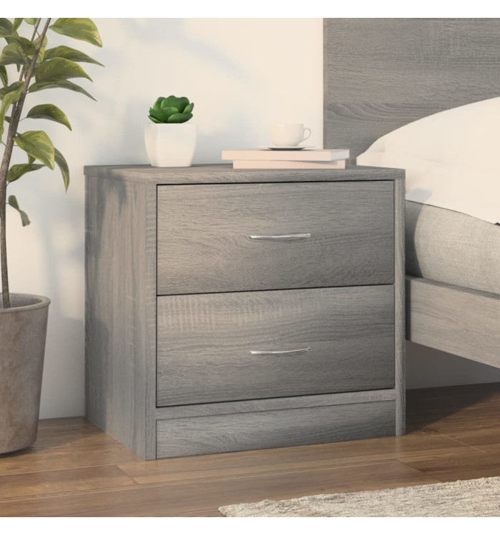 Table de chevet sonoma gris 40x30x40 cm bois d'ingénierie | Mobilier & Déco