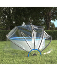 Dôme de piscine rond 406x203 cm PVC | Mobilier & Déco