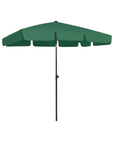 Parasol de plage vert 200x125 cm | Mobilier & Déco