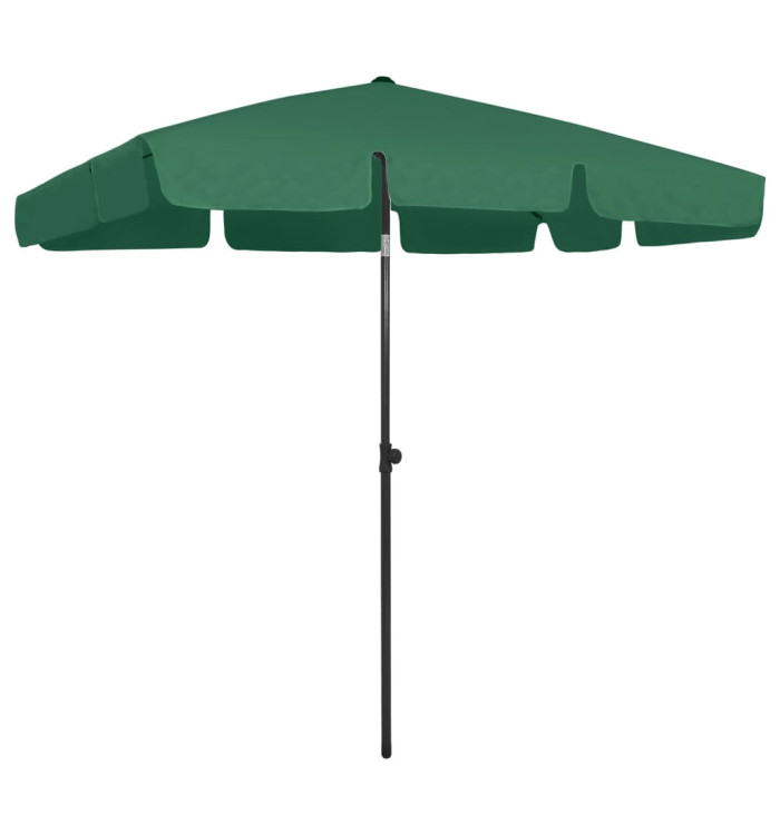 Parasol de plage vert 200x125 cm | Mobilier & Déco