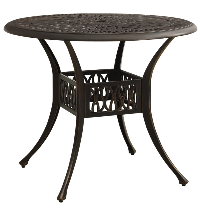 Table de jardin Bronze 90x90x74 cm Aluminium coulé | Mobilier & Déco