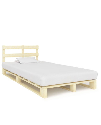 Cadre de lit de palette sans matelas bois pin massif 120x200 cm | Mobilier & Déco