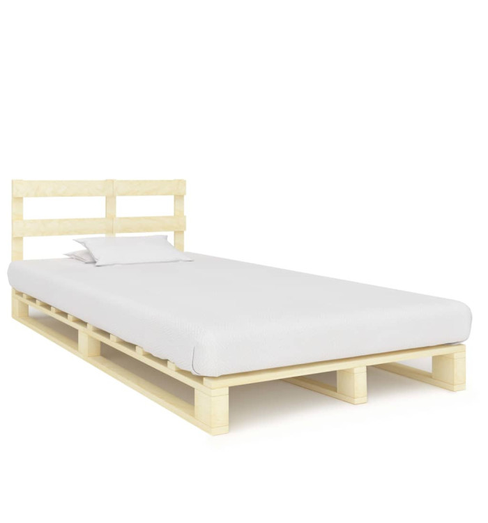 Cadre de lit de palette sans matelas bois pin massif 120x200 cm | Mobilier & Déco