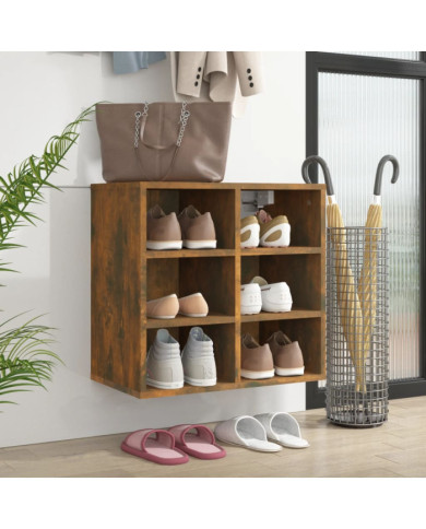 Armoire à chaussures Chêne fumé 52,5x30x50 cm | Mobilier & Déco