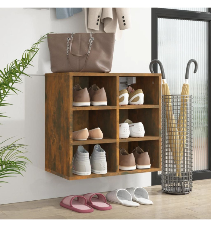 Armoire à chaussures Chêne fumé 52,5x30x50 cm | Mobilier & Déco