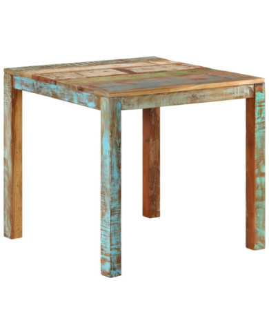 Table à manger 82x80x76 cm Bois de récupération massif | Mobilier & Déco
