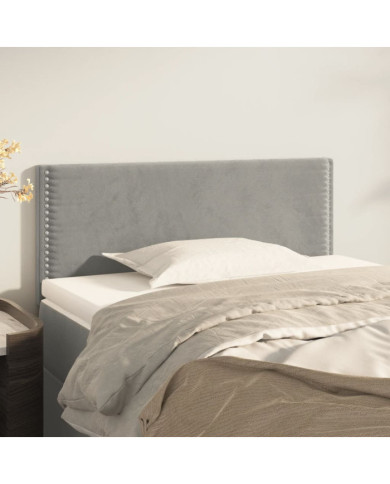 Tête de lit Gris clair 100x5x78/88 cm Velours | Mobilier & Déco