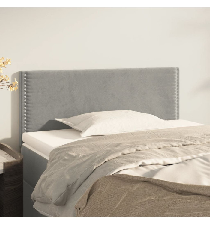 Tête de lit Gris clair 100x5x78/88 cm Velours | Mobilier & Déco
