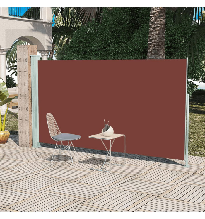Auvent latéral rétractable de patio 160x300 cm Marron | Mobilier & Déco