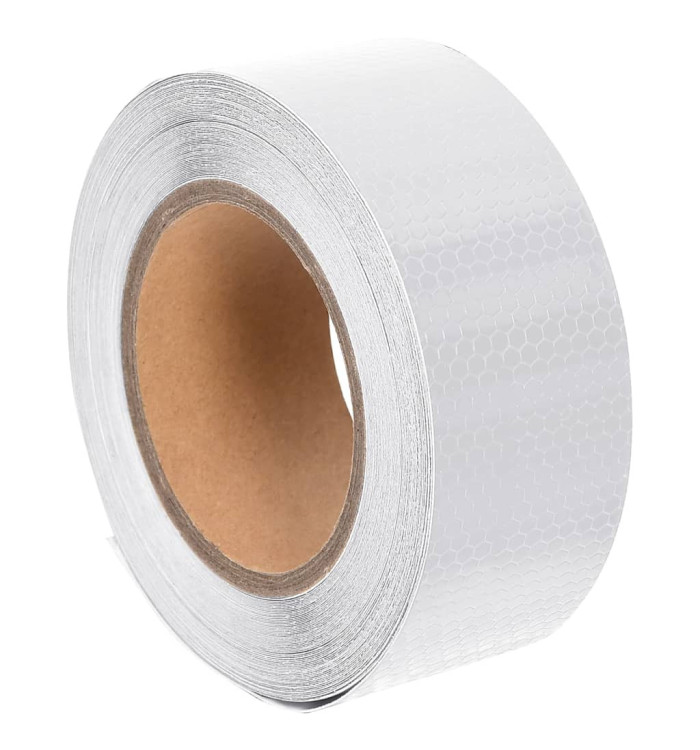 Bande réfléchissante Blanc 5 cmx20 m PVC | Mobilier & Déco