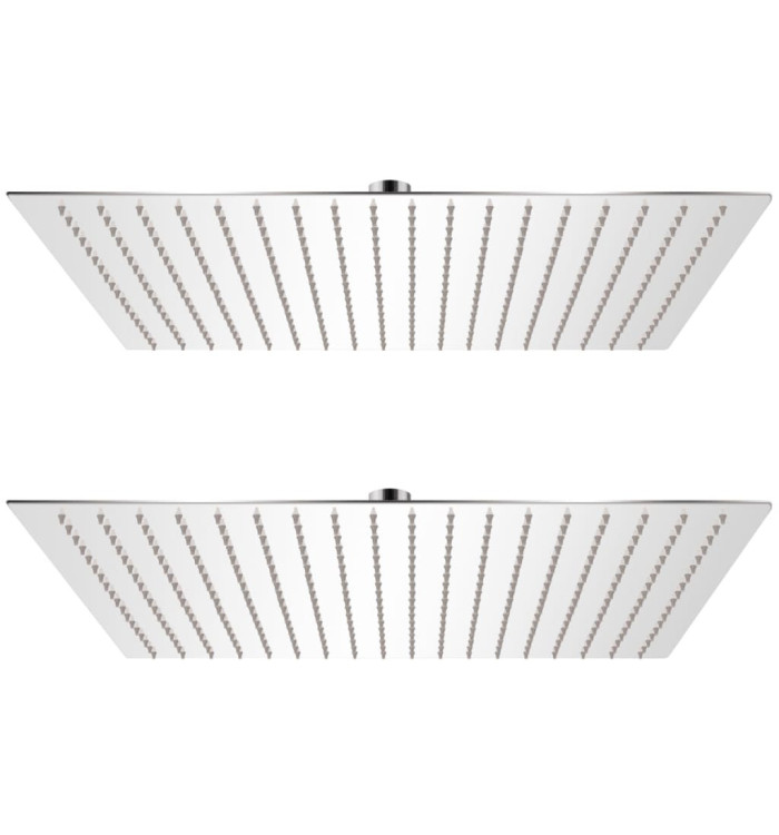 Pomme de douche plongeante 2 pcs Acier inoxydable 50x50 cm | Mobilier & Déco
