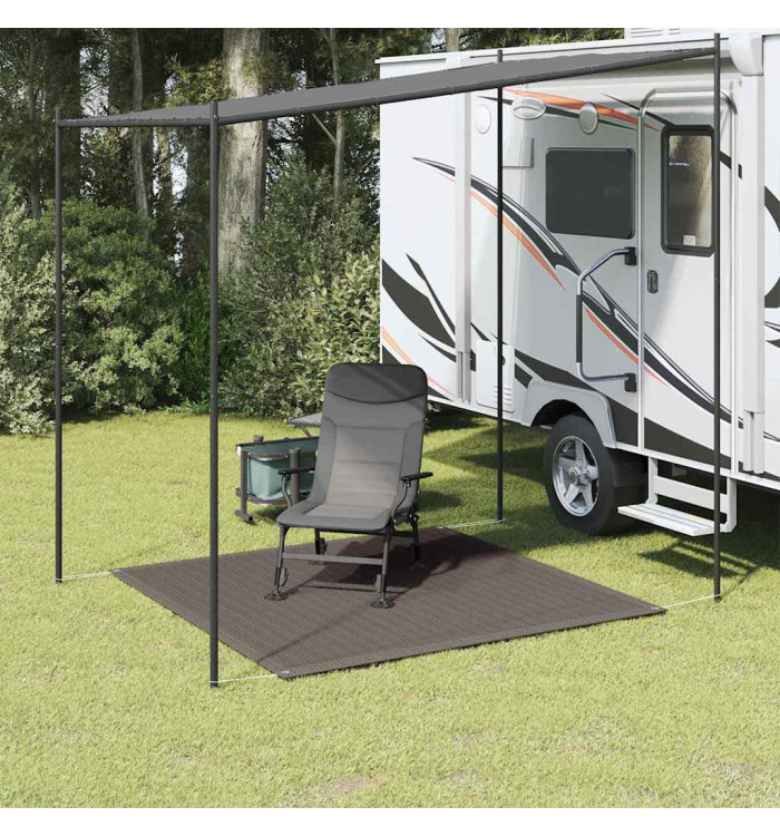 Tapis de tente 250x250 cm Anthracite PEHD | Mobilier & Déco