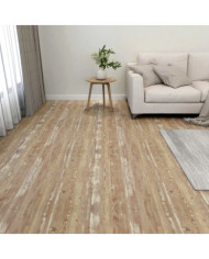 Dalles de plancher autoadhésives 55 pcs PVC 5,11 m² marron | Mobilier & Déco