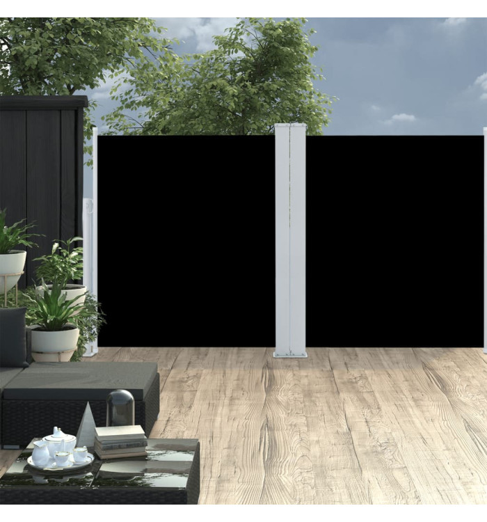 Auvent latéral rétractable Noir 140 x 600 cm | Mobilier & Déco