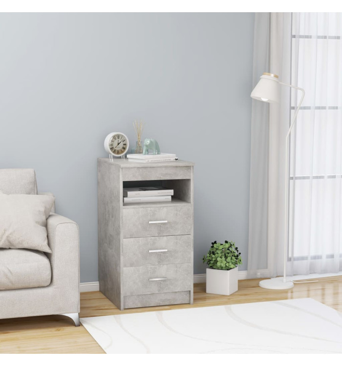 Armoire à tiroirs Gris béton 40x50x76 cm Bois d'ingénierie | Mobilier & Déco