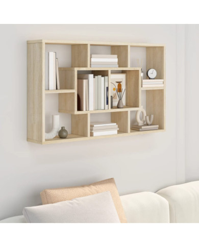Étagère murale Chêne Sonoma 85x16x52,5 cm Bois d'ingénierie | Mobilier & Déco