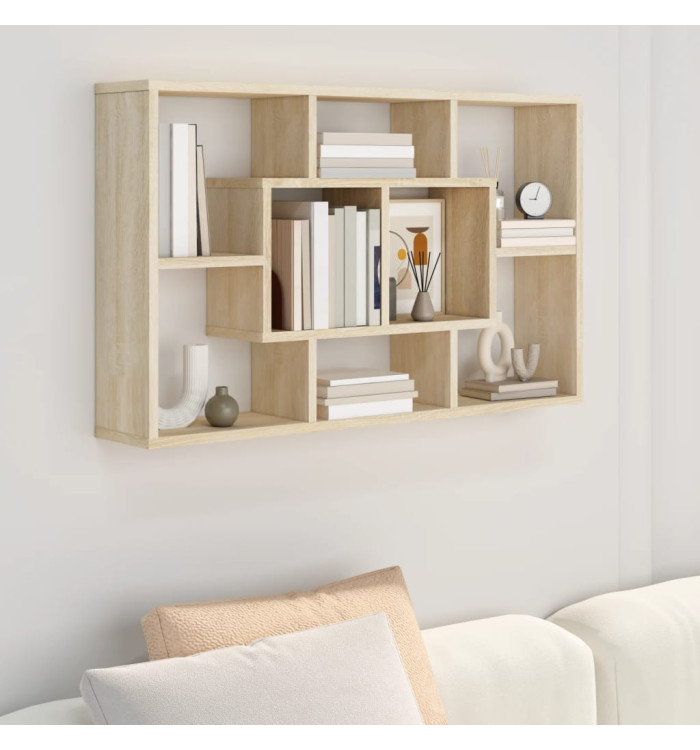 Étagère murale Chêne Sonoma 85x16x52,5 cm Bois d'ingénierie | Mobilier & Déco
