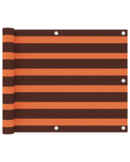 Écran de balcon Orange et marron 75x600 cm Tissu Oxford | Mobilier & Déco