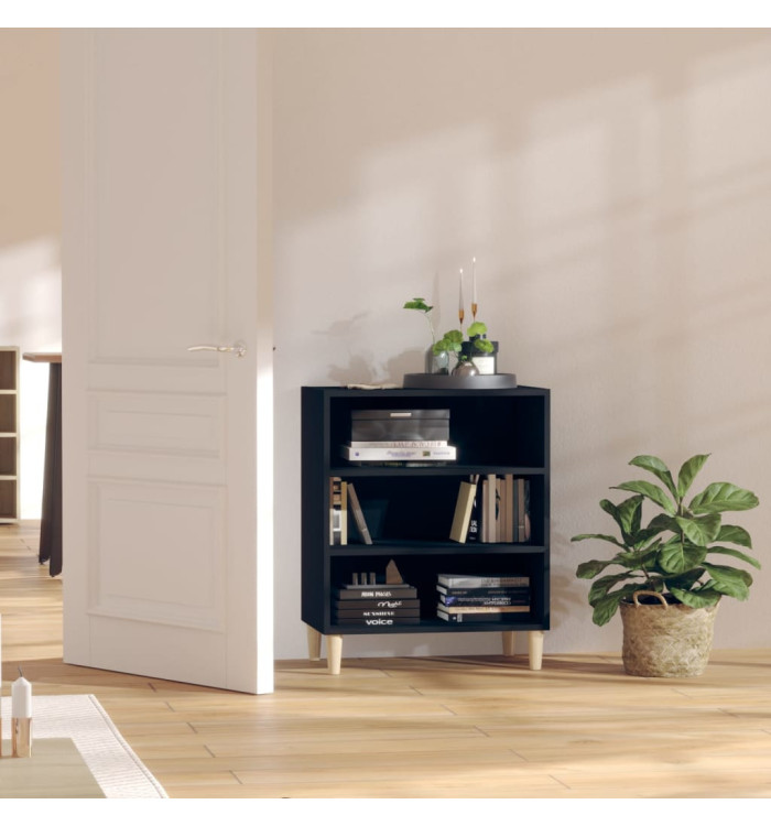 Buffet noir 57x35x70 cm bois d’ingénierie | Mobilier & Déco