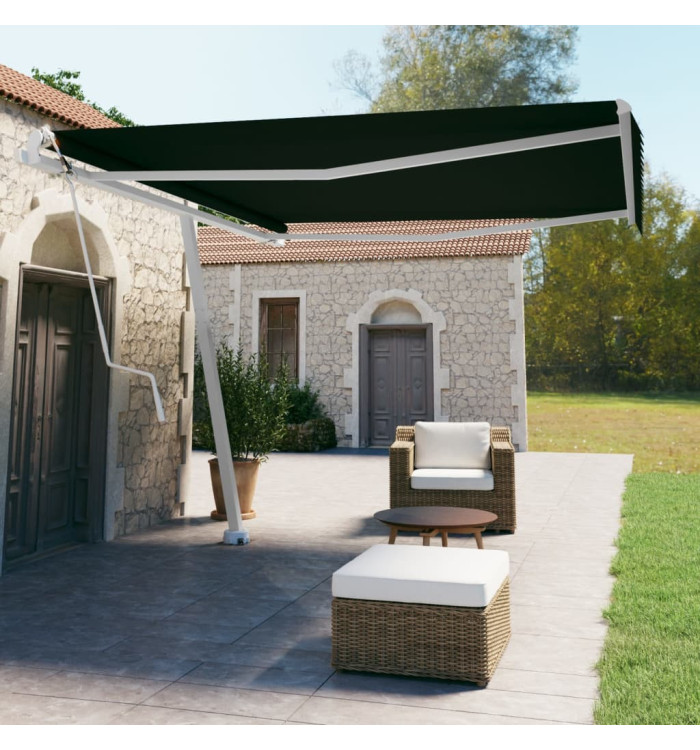 Auvent automatique sur pied 400x350 cm Anthracite | Mobilier & Déco
