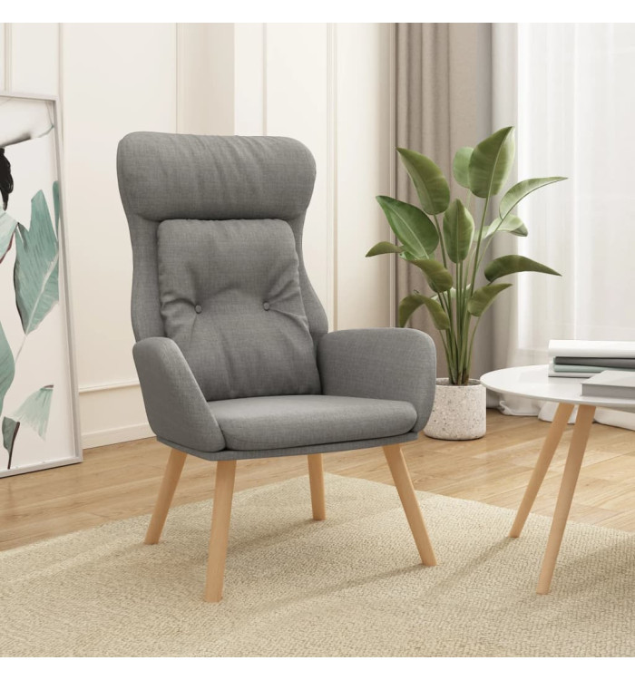 Chaise de relaxation Gris clair Tissu | Mobilier & Déco