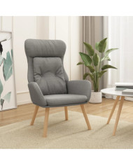 Chaise de relaxation Gris clair Tissu | Mobilier & Déco