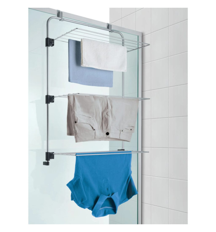 Metaltex Support de séchage suspendu Gale 11 m argenté | Mobilier & Déco