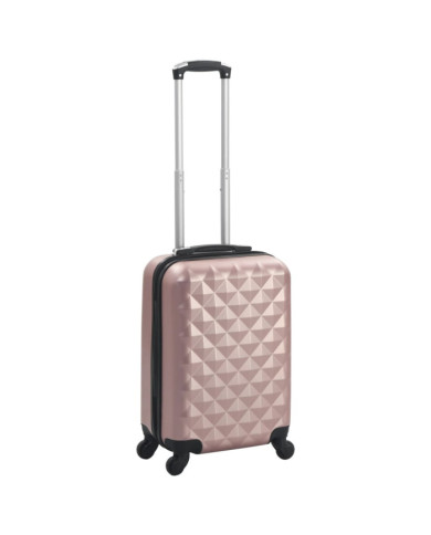 Valise rigide Doré rose ABS | Mobilier & Déco