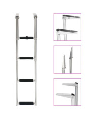 Échelle d'embarquement pliable 4 marches Acier inoxydable | Mobilier & Déco