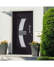 Porte d'entrée Anthracite 88x200 cm | Mobilier & Déco