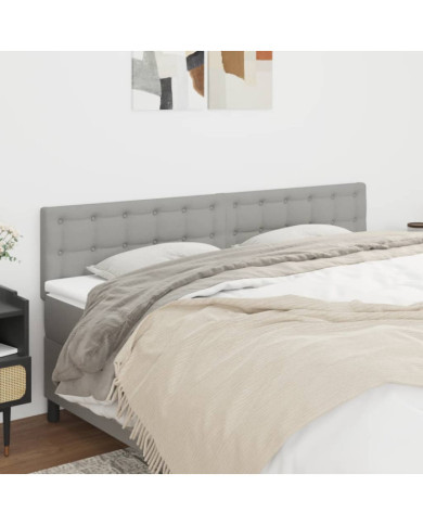 Têtes de lit 2 pcs Gris clair 80x5x78/88 cm Tissu | Mobilier & Déco