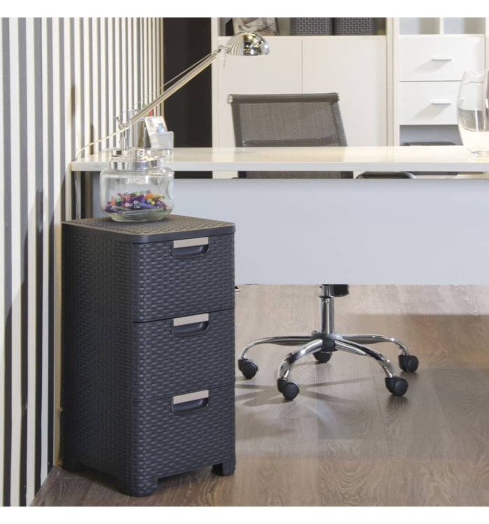 Curver Armoire à tiroirs Style 3x14L Anthracite | Mobilier & Déco