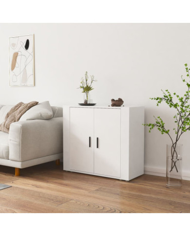 Buffet Blanc 80x33x70 cm Bois d'ingénierie | Mobilier & Déco