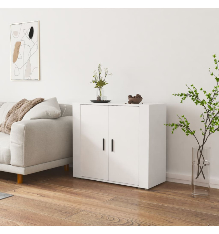 Buffet Blanc 80x33x70 cm Bois d'ingénierie | Mobilier & Déco