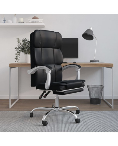 Fauteuil inclinable de bureau Noir Similicuir | Mobilier & Déco