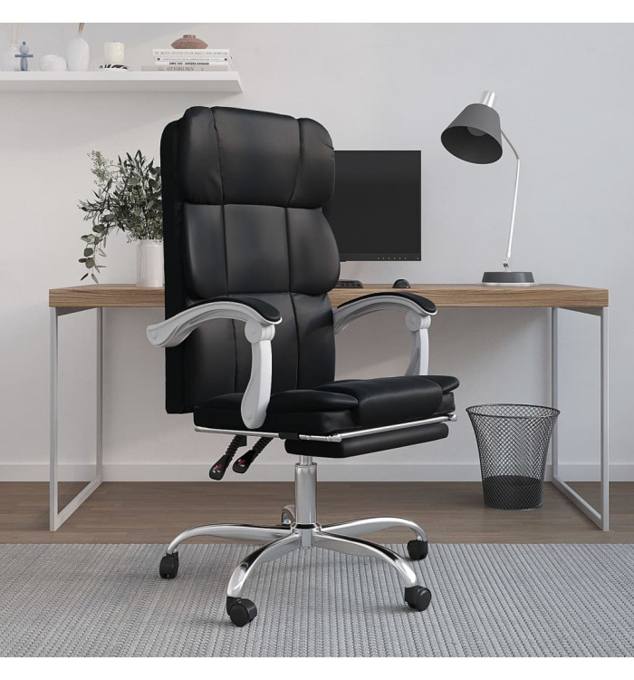 Fauteuil inclinable de bureau Noir Similicuir | Mobilier & Déco