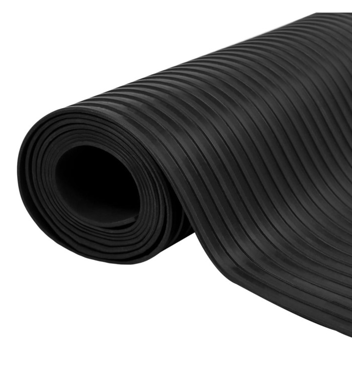 Tapis en caoutchouc antidérapant 1,5x2 m 3 mm Nervure large | Mobilier & Déco