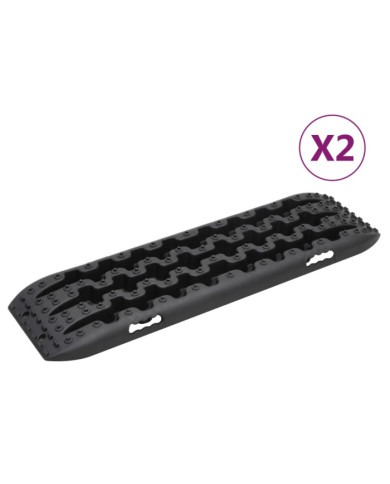 Planches de traction 2 pc Noir 106x30,5x7 cm Nylon | Mobilier & Déco