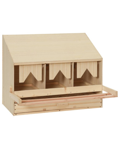 Pondoir 3 compartiments 72x33x54 cm bois de pin massif | Mobilier & Déco