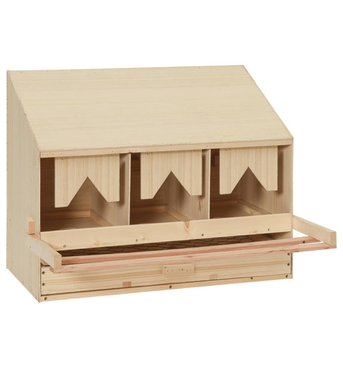 Pondoir 3 compartiments 72x33x54 cm bois de pin massif | Mobilier & Déco