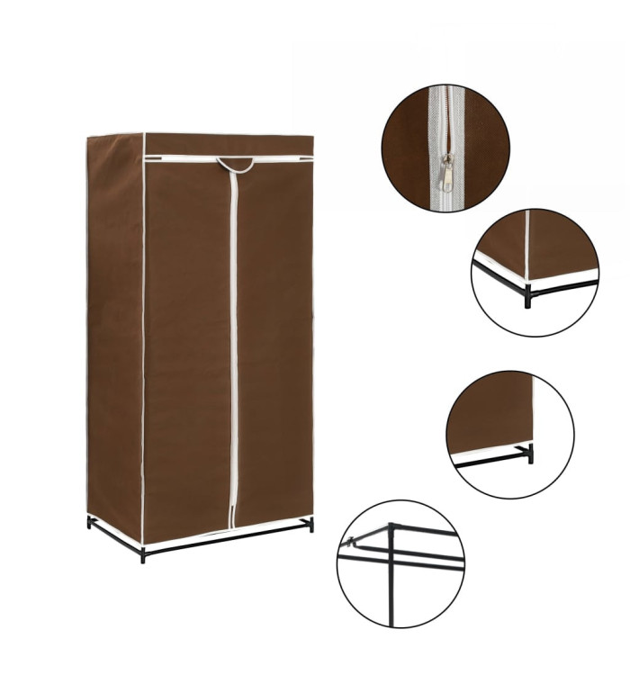 Garde-robe Marron 75x50x160 cm | Mobilier & Déco