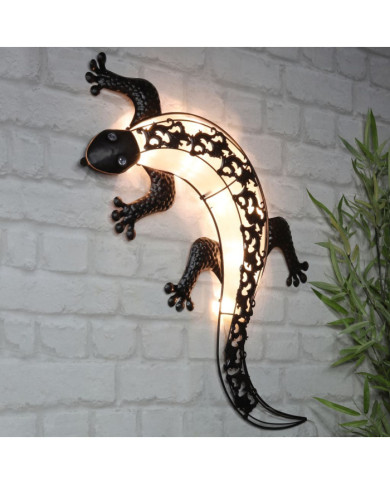 HI Applique de jardin solaire LED en forme de gecko | Mobilier & Déco