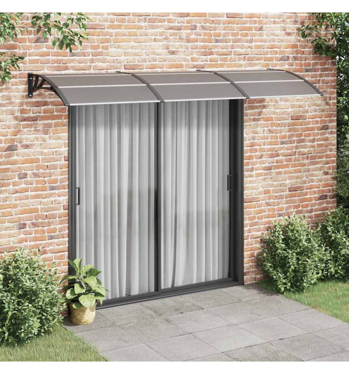 Auvent de porte Noir 300x100 cm Polycarbonate | Mobilier & Déco