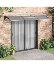 Auvent de porte Noir 300x100 cm Polycarbonate | Mobilier & Déco